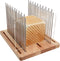 Stainless Steel Bread Slicer for Homemade Bread, Adjustable Cutting Guide, Foldable and Compact Design