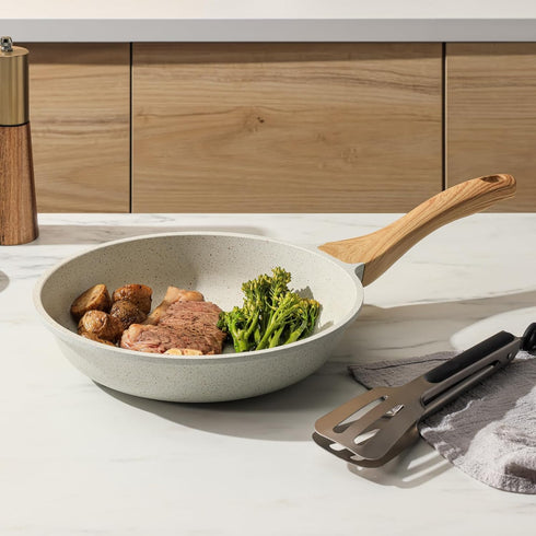 SENSARTE Frying Pan Bakelite Handle Replacement for White Ceramic Collection Pots and Pans