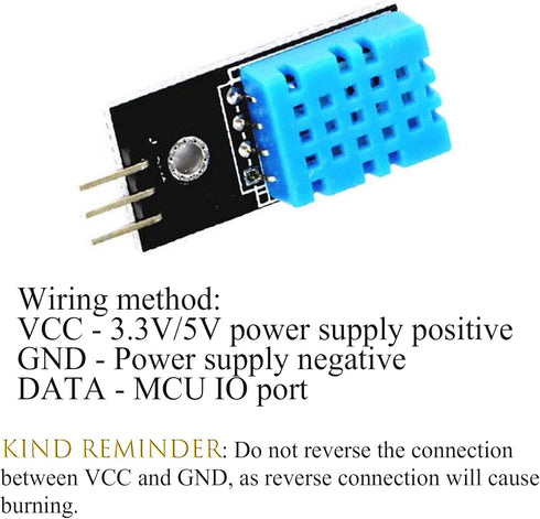 DHT11 Digital Temperature and Humidity Sensor Module, Measurement Range -20-50 ?, Delivery Dupont Line (10 pcs)