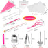 83 Pieces Stainless Steel Icing Piping Nozzle Tip Set with 44 Numbered Icing Tips and Frosting Tools for Cake DIY