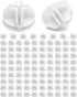 QWORK Wire Storage Connectors - 100 Pcs C&C Grid Clips for Modular Storage Cubes Interlocking Buckle, White