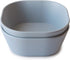 mushie Square Dinnerware Bowls for Kids, Set of 2 Made in Denmark (Cloud)