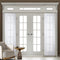 Buryeah 2 Pcs 36 x 78 Inches White Sheer Sidelight Curtain, French Door Sheer Curtains for Entry Door Foyer