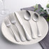 LIANYU 20 Piece Silverware Set, Matte Silverware Flatware Set for 4, Stainless Steel Cutlery Tableware Set, Kitchen Utensils for Home Restaurant Party, Satin Finish, Dishwasher Safe by LIANYU