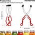 Canning Jar Lifter, Canning Tongs Jar Lifter, Canning Tools, Canning Supplies for Home Kitchen, Stainless Steel, Red by Rainspire
