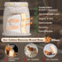 NIKKOUR (2 Pack) 2) Cotton Beeswax Bread Bag Reusable Double-Lock Freezer Safe for Homemade Sourdough Bread Food