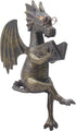 Dragon Reading Book Statue Figurine Sculpture, Wearing Glass Dinosaur Mini Cute Small