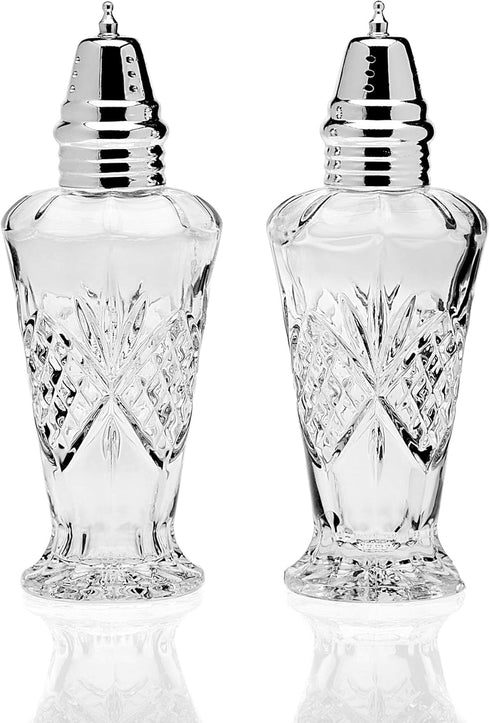 Godinger Dublin Salt and Pepper Shaker Set - Clear