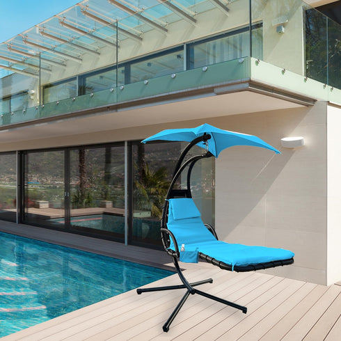 Hammock Outdoor Hanging Lounge Chair Replacement Cushion Cover and Umbrella Fabric, Made for Patio Curved Chaise Lounge
