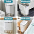 2.4 3 Pack Sink,Counter Gallon Compost Bin Hanging Trash Can with Lid Garbage Can Wall Mounted Trash Can