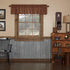 VHC Brands Burgundy Check Primitive Valance, 16"x72", Red Rod Pocket Cotton Kitchen Curtains
