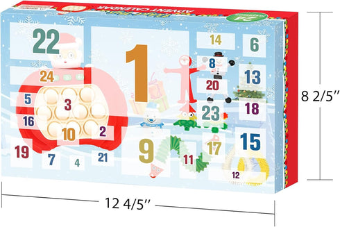2025-24 Countdown 4 5 6 7 8 9 10 11 12 Advent Calendar Days of Surprises Fidget Toys Bulk - Christmas Holiday Advent