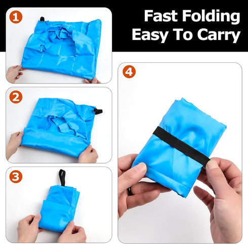 Criyar Washable Reusable Grocery Bags, Foldable Reusable Shopping Bags, Polyester Tote, Pocket Size Carrier