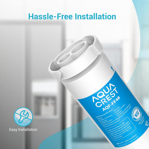 AQUA CREST XWF Refrigerator Water Filter, Replacement for GE® XWF, NSF Certified, 1 Filter