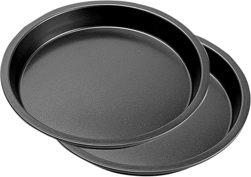 YIKANGHENG 6.5 Inch Round Black Iron Pizza Pan, Nonstick Coating for Cooking and Baking Pizza, Cookies, and More