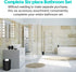 Papillon 6-Piece Bathroom Accessories Set - Toothbrush Holder, Soap Dispenser, Toilet Brush, Trash Can (Black)