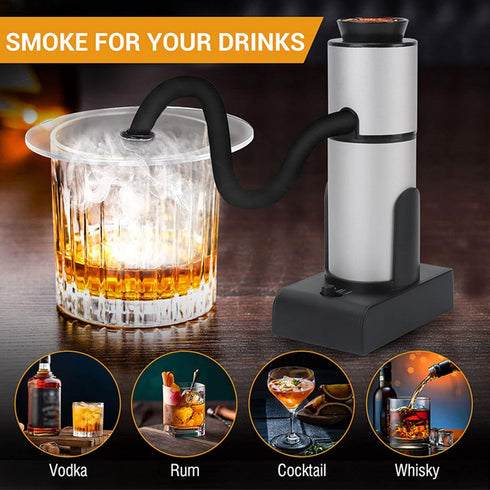 Portable Handheld Wood Smoke Infuser for Food Cooking, Adds Smoky Flavor for Outdoor Barbecue and Drinks