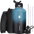 SENDESTAR 64oz Water Bottle, Double Wall Vacuum Insulated Leak Proof Stainless Steel Sports Bottle with Flex Straw Lid