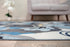 Rugshop Modern Large Floral Non-Slip Area Rug, 20" X 30", Gray-Blue