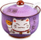 Japanese Maneki Neko Lucky Cat Sugar Salt Pepper Storage Jar - With Lid And Spoon