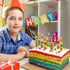 MTLEE 9 1-9 8) Pcs Building Block Candles Number Building Block Candle Numeral Birthday Cake Topper Cupcake