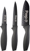 MasterChef Kitchen Knives Set of 3, Small Knife Set for Home Cooking, Extra Sharp Non Stick Blades