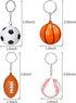 Blulu 20 Pack Pineapple Stress Balls Keychains Mini Foam Ball Keychains Stress Relief Pineapple Balls Keychains for Party Favors, School Carnival Reward, Party Bag Gift Fillers