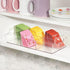mDesign Compact Plastic Tea Storage Organizer Caddy - 6 Divided Sections with Built-in Handles - Clear Lumiere