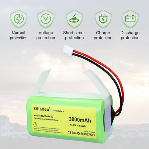 RVBAT850 Replacement Battery for Shark Ion Vacuum - AV1010AE, AV2501S, RV1001AE, RV2001, RV850 & More