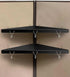 Metal Cubicle Corner Shelf with 3 Hooks for Office Fabric Walls, Hanging
