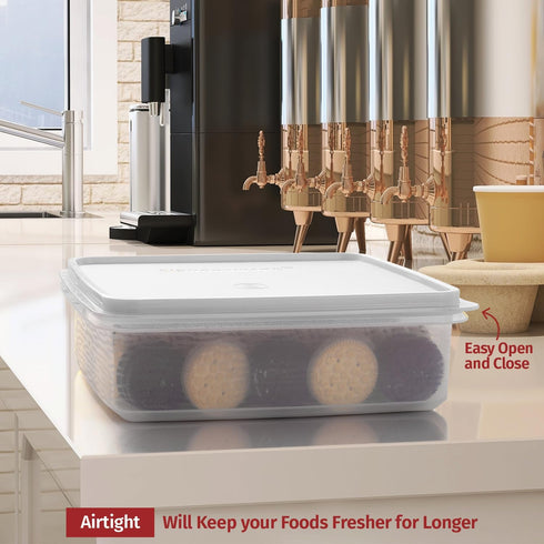 Plastic Storage Containers with Lids, 2-Pack 3L Cupcake Carrier, Leakproof Airtight Food Storage Containers