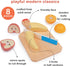 Smiley Fruit Chopping Board Toy Set - 8pc Wood Chopping Board with Play Knife & Choppable Fruits for Toddlers Age 2+