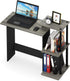 Furinno Efficient Home Laptop Notebook Computer Desk with Square Shelves, French Oak/Black Finish