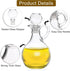 BSTKEY Set 2 310ml of Olive Oil Dispenser Bottle with Stopper, Elegant Style Round Glass Cruet Bottles for Kitchen, Oil