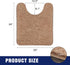 TECHMILLY U Shaped Super Soft Shaggy Bathroom Rugs, Absorbent Thick Non Slip Microfiber Toilet Rugs, Quick Dry Machine Washable Bath Mat for Bathroom Floor, Bathtub and Shower 24"x20"
