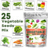 13,500+ 25 Vegetable Fruit Seeds - Grow Your Own Garden Feast - Veggie Fruit Heirloom Varieties- Mega Seed Starter Kit