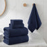 Set 6 Sets 2 2 2 650GSM REDKISS Navy Towels Piece Cotton Towel with Bath Towels, Hand, Washcloths, Hotel Quality, Soft