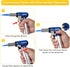 TBTEEK Butane Torch with Fuel Gauge T907, One-hand Operation Kitchen Torch Lighter with Adjustable Flame for BBQ, Baking, Brulee Creme, Crafts and Soldering(Butane Gas Not Included), Blue