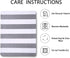 IOHOUZE Grey White Striped Rug 27.5" X 43", Washable Outdoor Front Door Mats for Porch Decor, Entryway