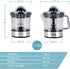 Electric Juicer for Max Juice Yield, Citrus Juicer with 2 Cones, 40W Automatic Lever Press Extractor