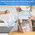 BLITZHOME Vacuum Sealer Bags Kit 29 Pack, 3 Sizes with 15Pcs Reusable Sous Vide Bags, 5 Air Valves, BPA Free