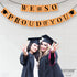 KatchOn We Are So Proud Of You Banner - 14 Feet, No DIY, Black Orange Grad Decorations