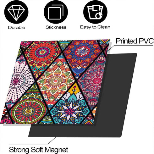 Mandala Flower Dishwasher Magnetic Cover, Beautiful Kitchen Decoration Bohemian Self Adhesive Magnet Panel
