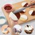 HOTEC Food Grade Silicone Rubber Spatula Set - 5 Pcs High Heat Resistant Non Stick for Kitchen Baking