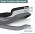 17" 16" 2", Shinnwa Dining Chair Pads, Patented Design Memory Foam Kitchen Chair Cushions with Ties and Washable Cover