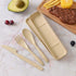 4 Pack Travel Utensil Set with Case, Wheat Straw Reusable Tableware for Camping