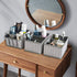 VERONLY Adjustable Cosmetic Storage Bins, Makeup Organizer and Drawer Divider Set of 3 for Bathroom (Grey)