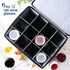 Wine Glass Storage Box with Dividers – Quilted and Stackable Stemware Storage Cases, Service of 12 Glassware Storage