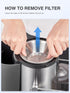 QCen Juicer Machine - 500W Centrifugal Juicer Extractor with 3” Wide Mouth Feed Chute for Easy Cleaning, Stainless