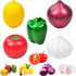 LICHMA 5pcs Plastic Vegetable Storage Box Lemon Onion Tomato Green Pepper and Garlic